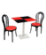 TS-01-Glass with Beauty Super TS01- Glass Dining Table with Beauty Super Chairs