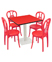 TS-01  with Opal  TS-01 Dining Table with Opal Chairs