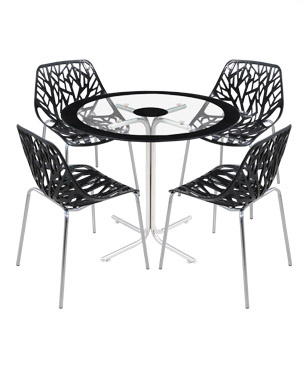 TS-04-Glass with Sparkle Chairs
